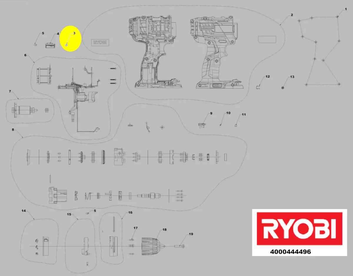 contact réf. 5131033408 Ryobi